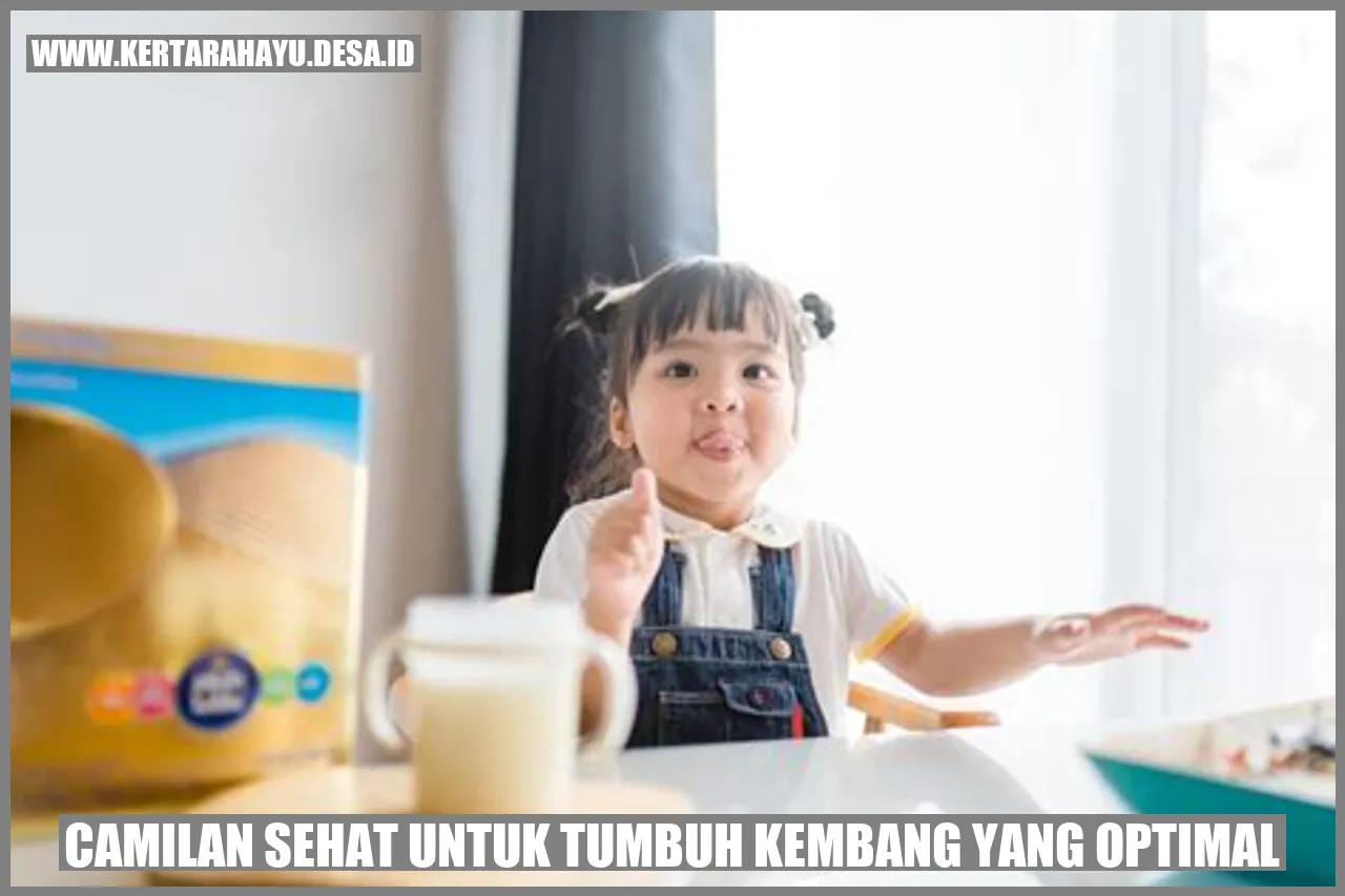 Camilan Sehat untuk Tumbuh Kembang yang Optimal
